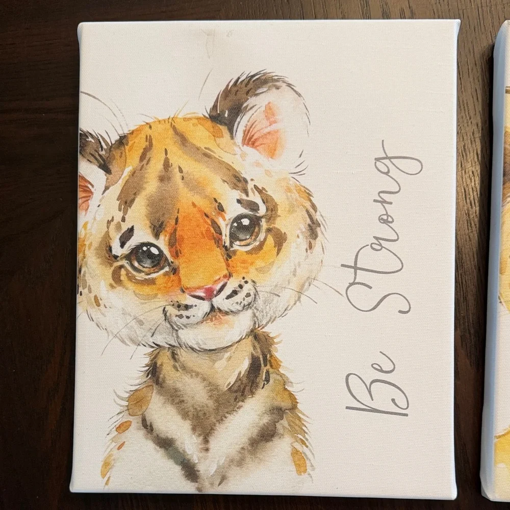 Etsy Safari Nursery Wall Art Set 6 8x10 Watercolor Baby Animal Canvas Prints